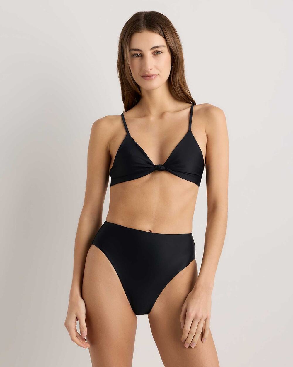 New Quince Italian Knotted Triangle Bikini Top Size Small